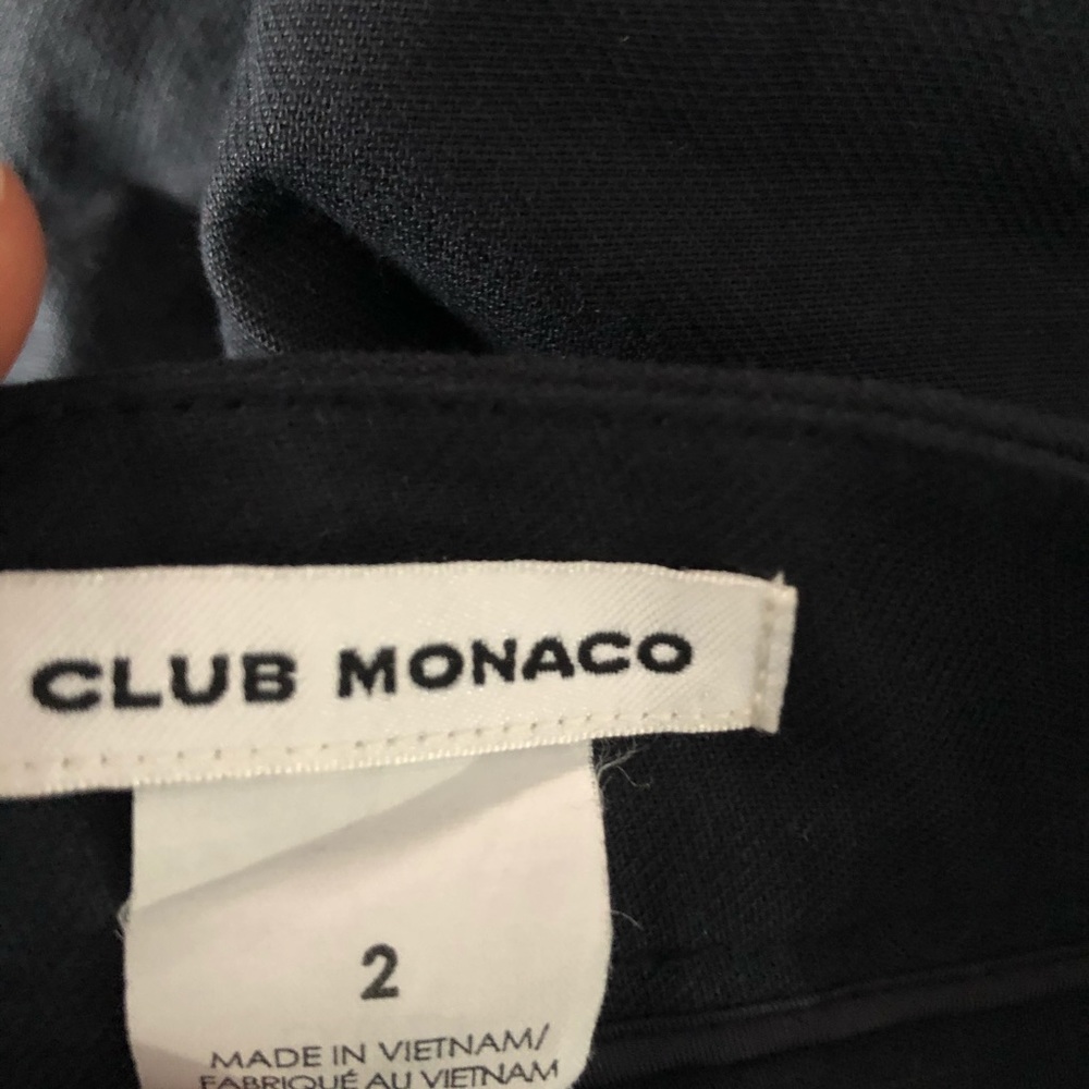 Club Monaco Black Cotton/ Linen Blend Pants - Picture 6 of 7